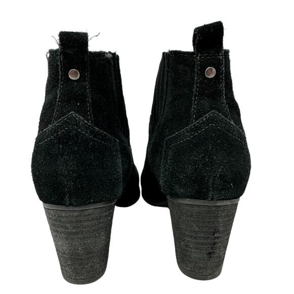 Franco Fortini CHESNEY Heel Ankle Boots 6.5 Embroidered Leather Western Cowgirl - Picture 5 of 10